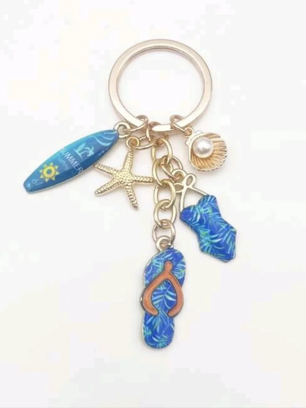 Beach Theme Bag Charm/ Keychain NEW